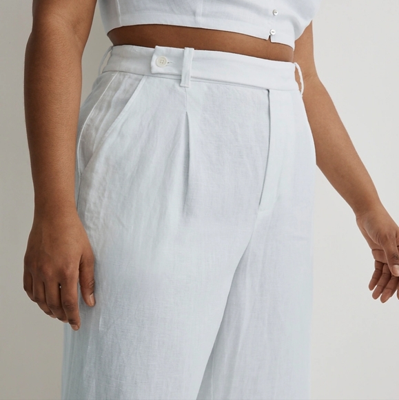 NWT Madewell The Harlow Wide-Leg Pant, Size 14 White NL450 - Picture 3 of 8